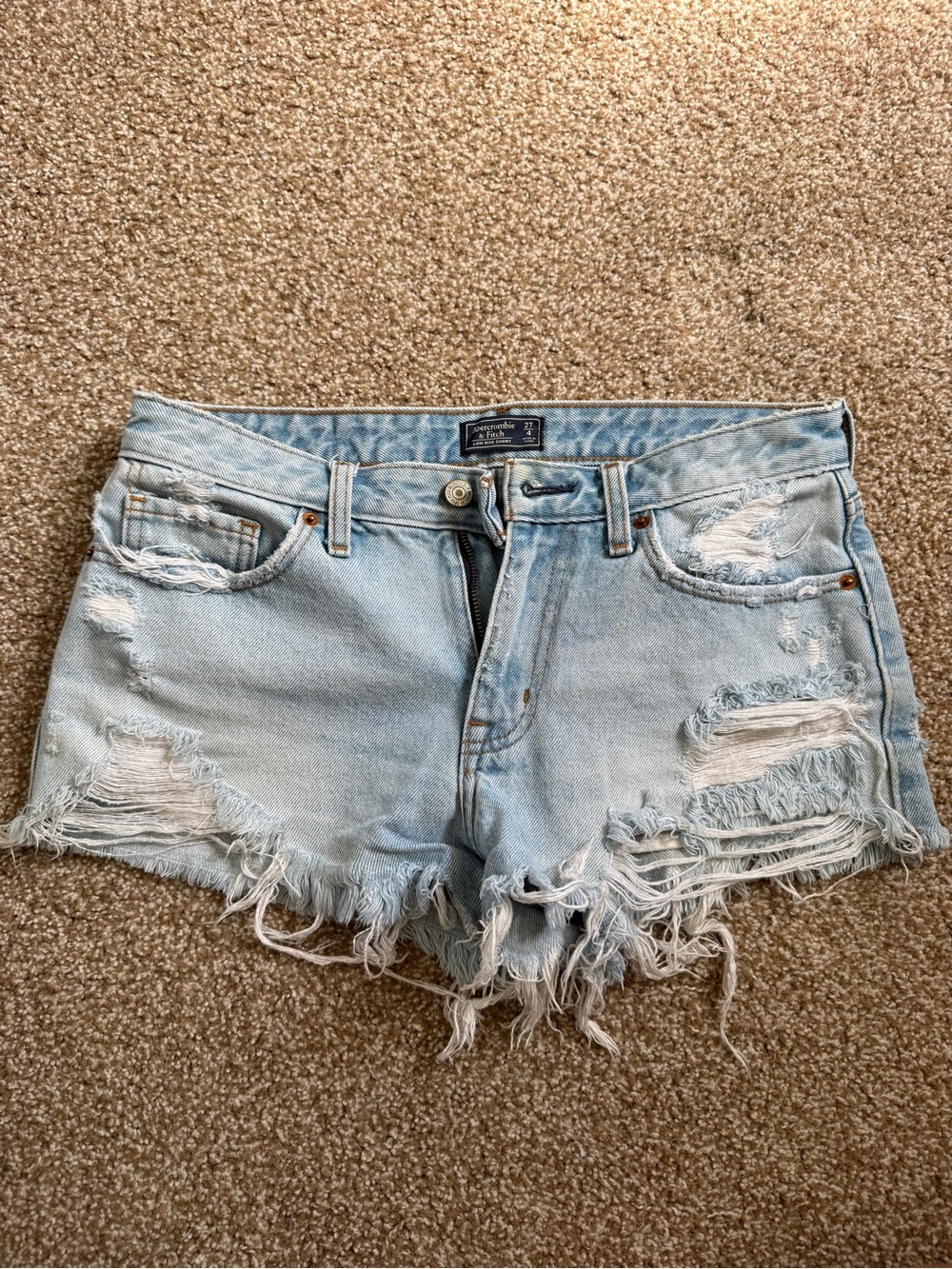 Abercrombie & Fitch Low Rise Denim Shorts